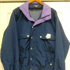 Vtg CB Sports US Ski Team Nabisco Logo Windbreaker Lined Jacket Blue purple sz S